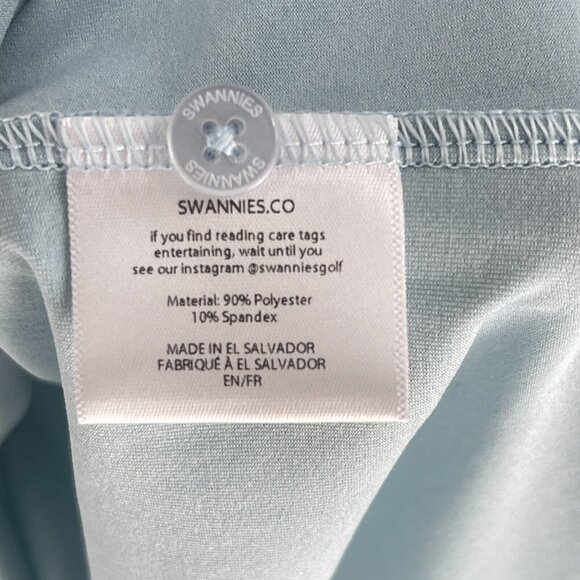 Swannies Men's Solid Blue Short Sleeve Athletic Golf Stretch Casual Polo Size XL - Picture 9 of 12